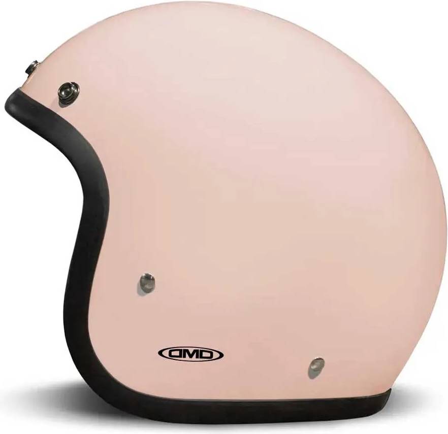Retro Open Face Helmet - Rosa Glänzend