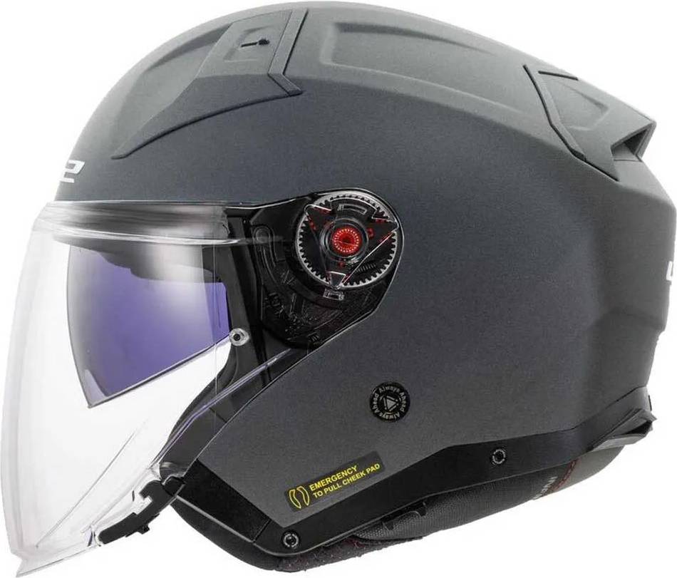 LS2 Infinity II Open Face Helmet Grey Man