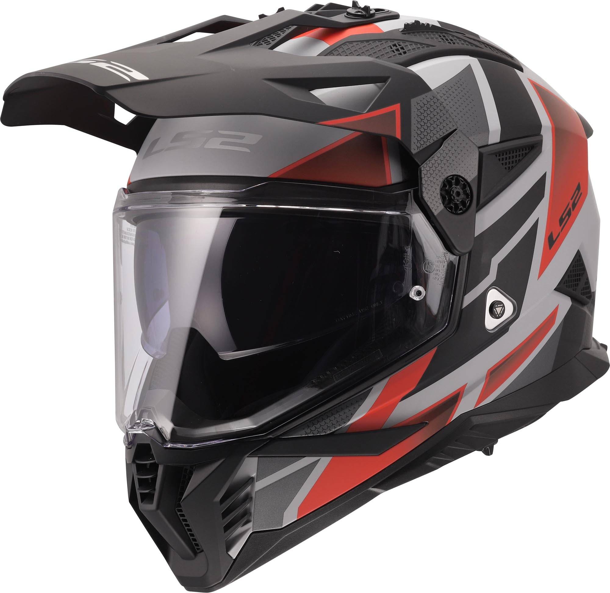 LS2 II Block Adventure Helmet Grey/Red
