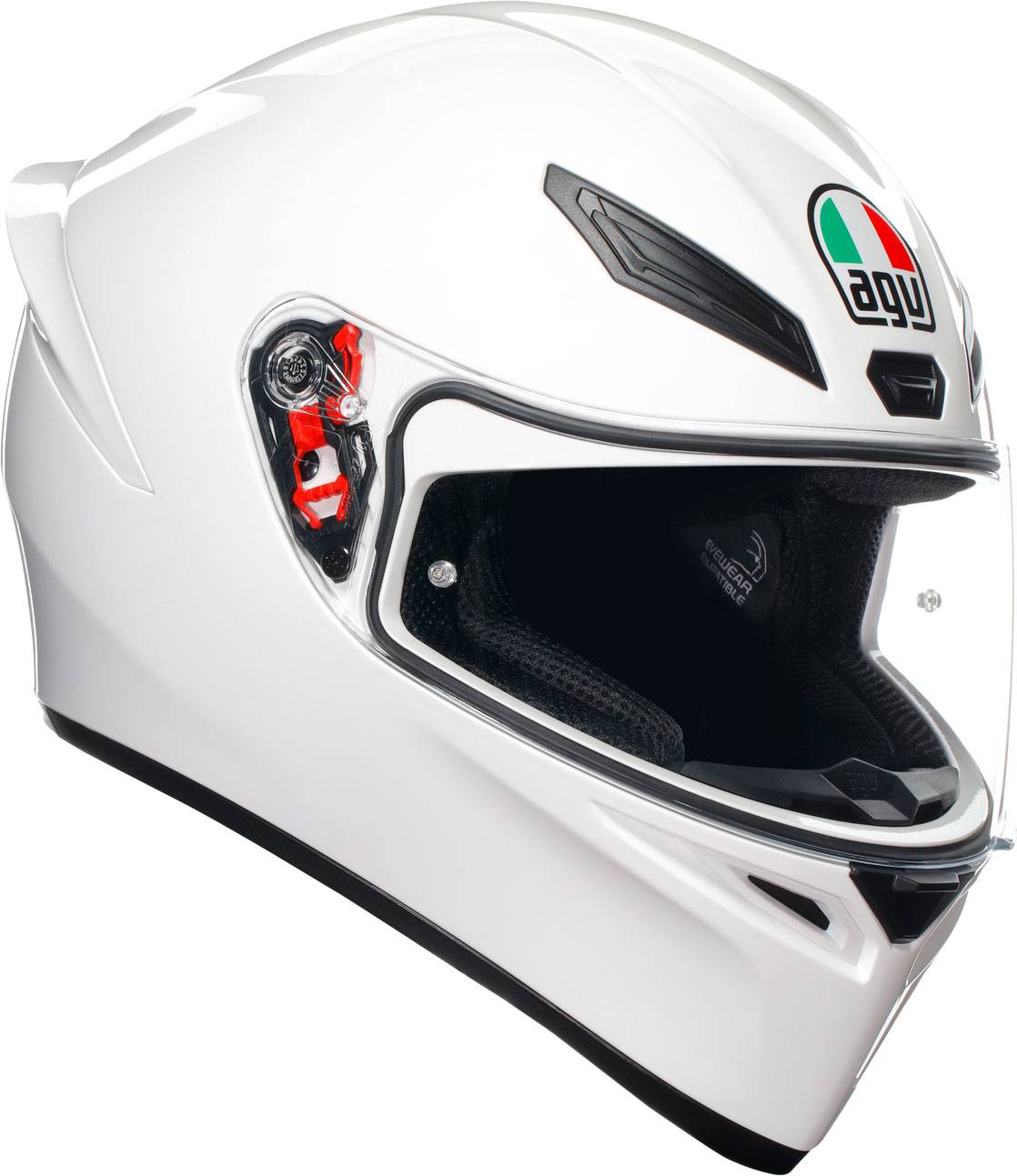 K1 S Solid Sport Racing Integralhelm - Weiß