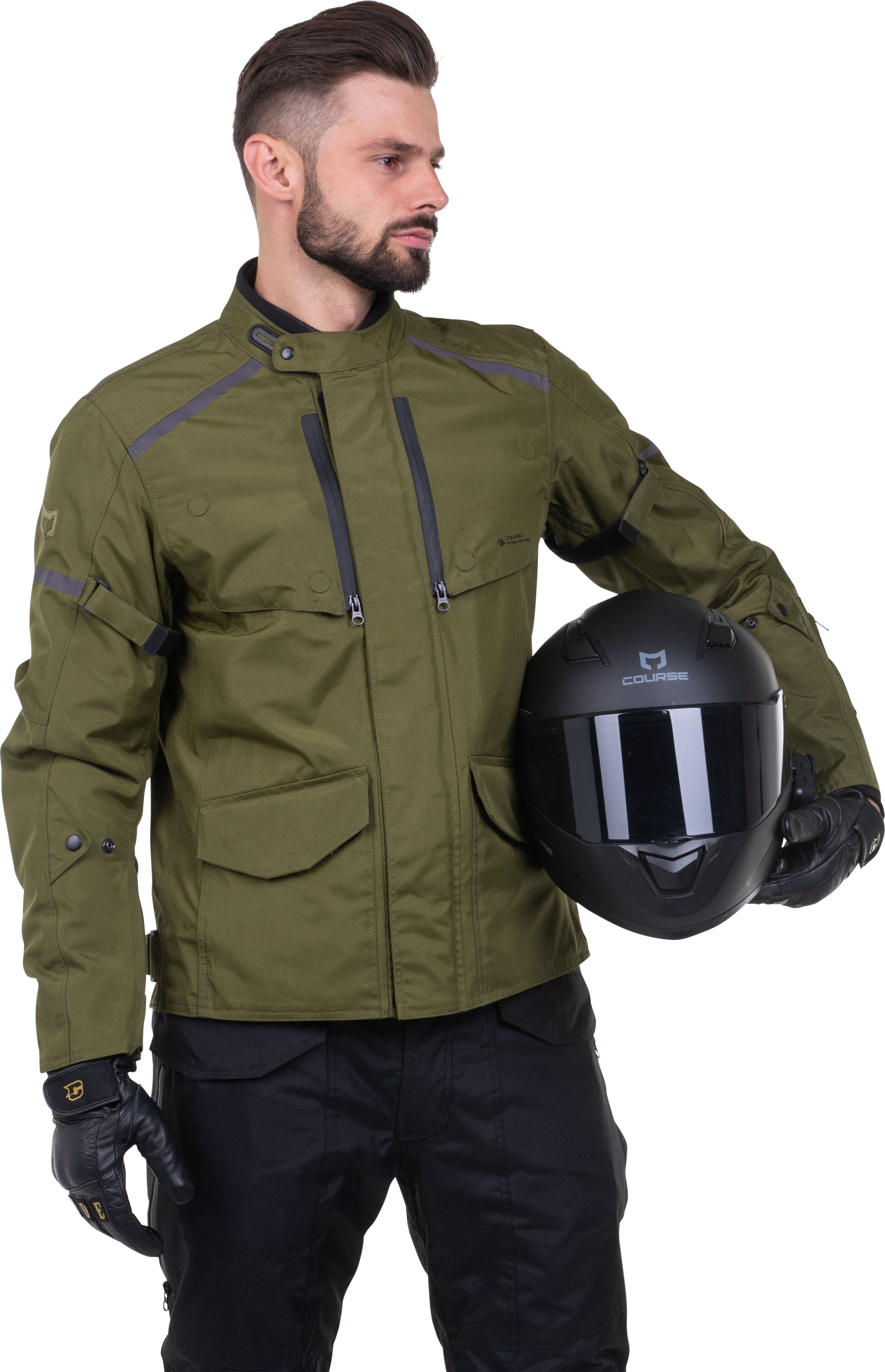 Course Commuter Motorcycle Jacket Green