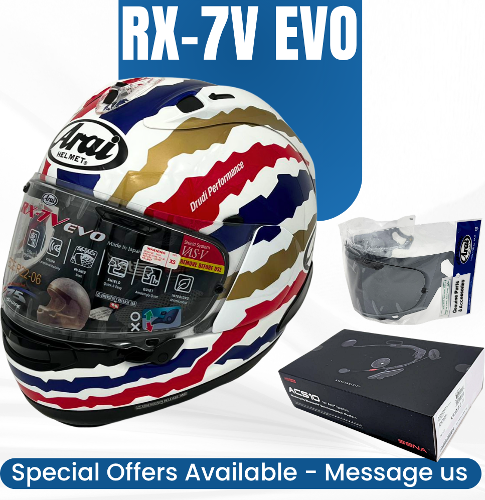 Arai rx7v evo Arai Rx-7v Evo Doohan Jubilee Restyle Motorcycle Helmet