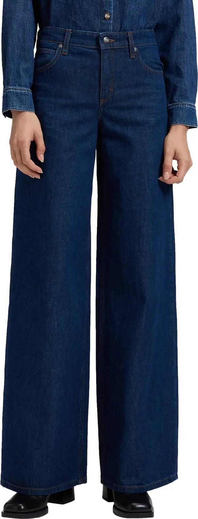 Lee Mid Rise Baggy Jean Laugh Riot - Navy