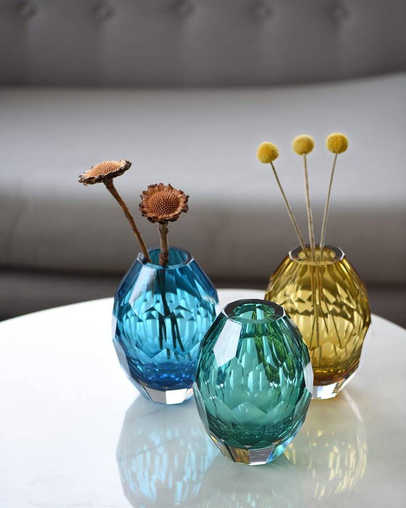 Glass vases for flowers Unbreakable Vase with Gradient Multicolor