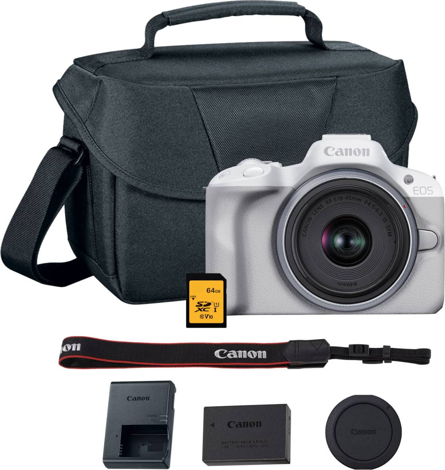 Canon r50 bundle Canon EOS R50 Mirrorless Camera White Bundle