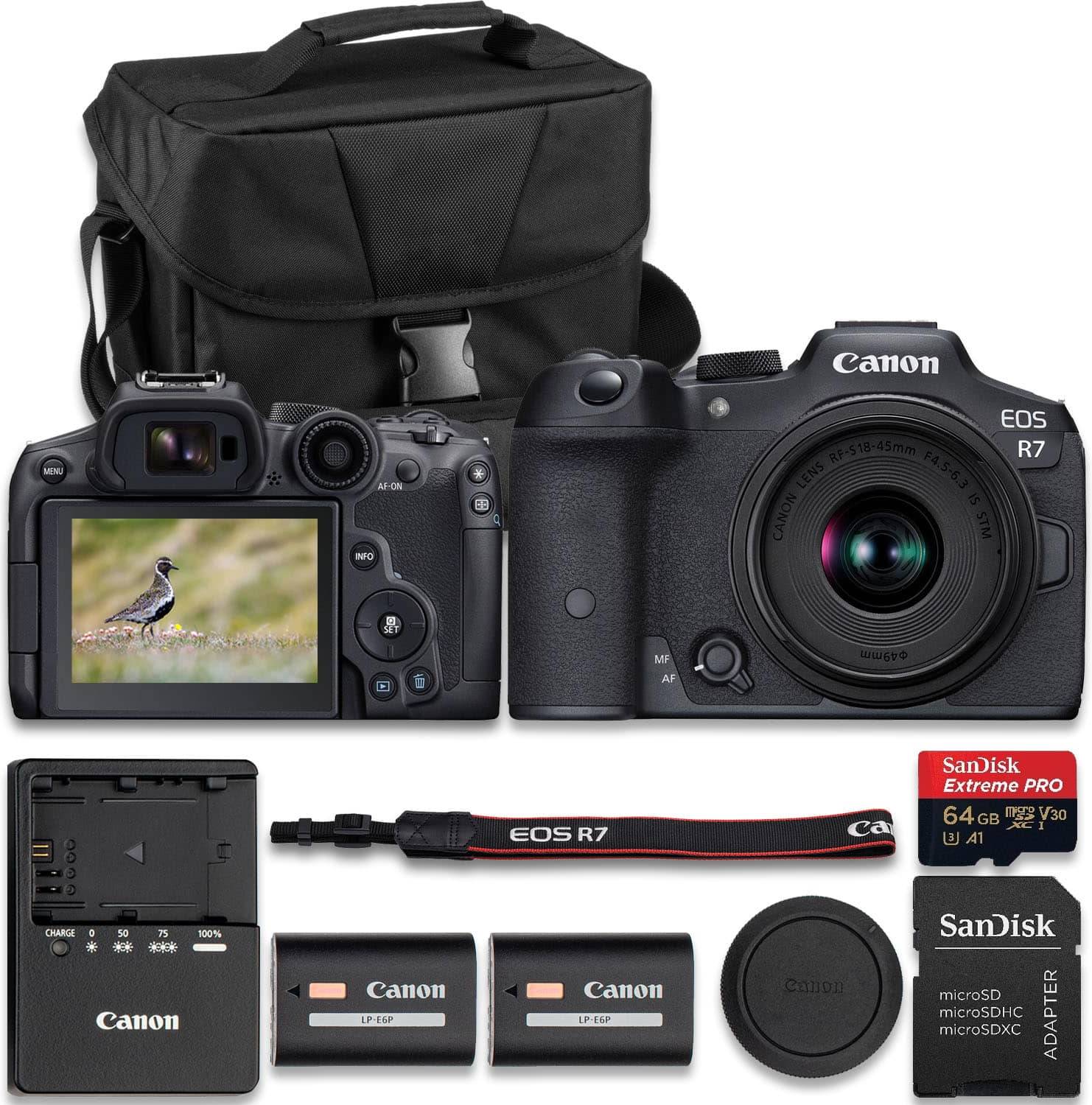 Eos r7 Canon EOS R7 Mirrorless Camera With RF-S 18-45mm Lens