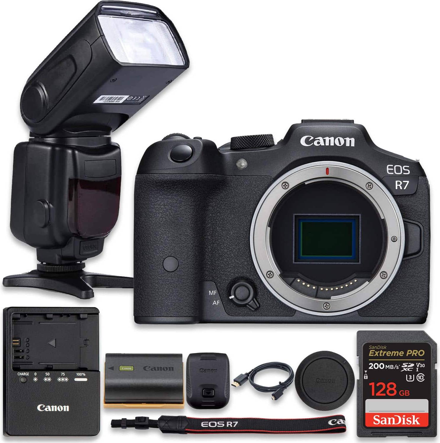 Eos r7 Canon EOS R7 Mirrorless Camera 128GB Memory Card