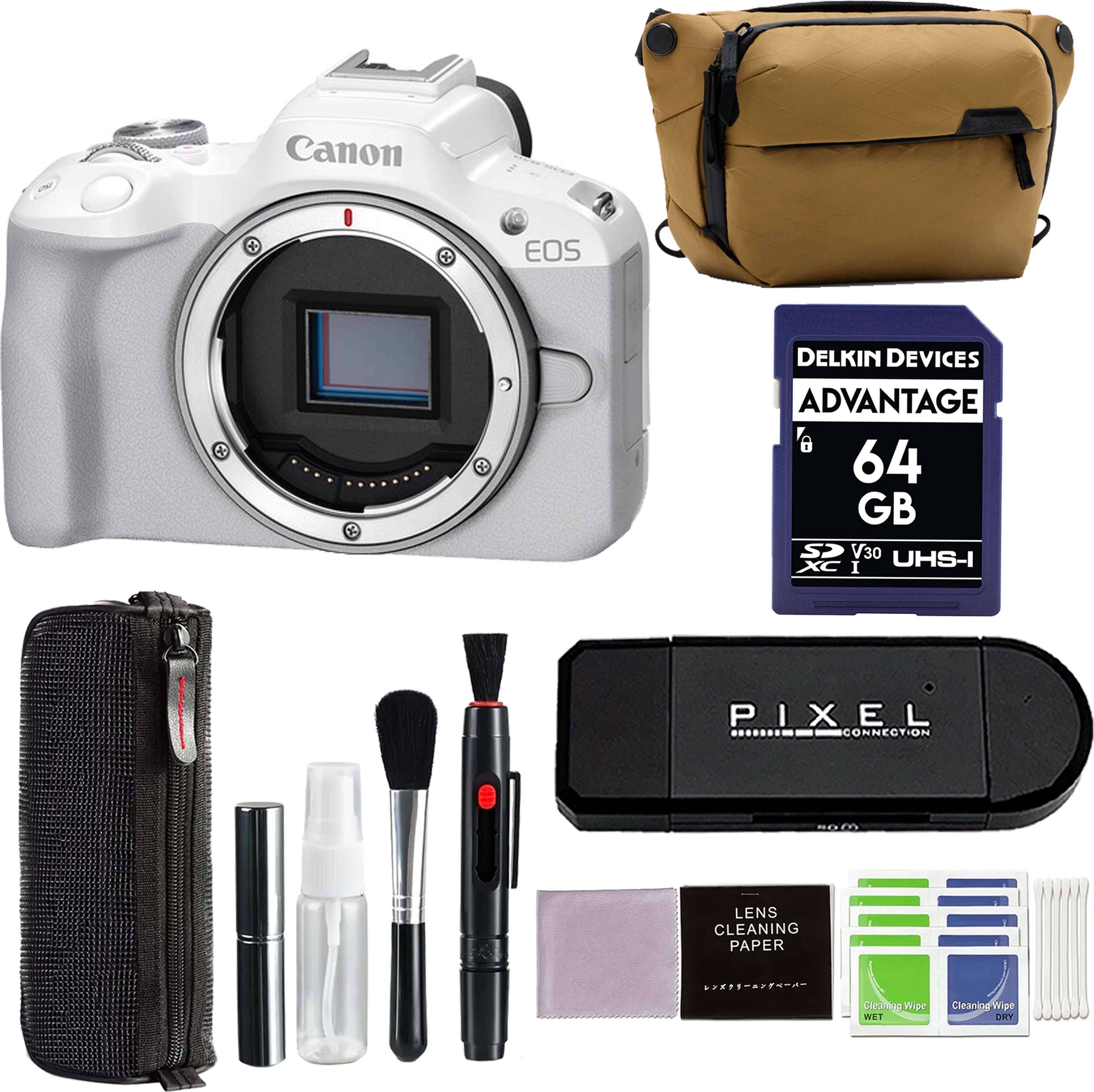 Vlogging camera Canon EOS R50 Mirrorless Vlogging Camera 64GB SD Card