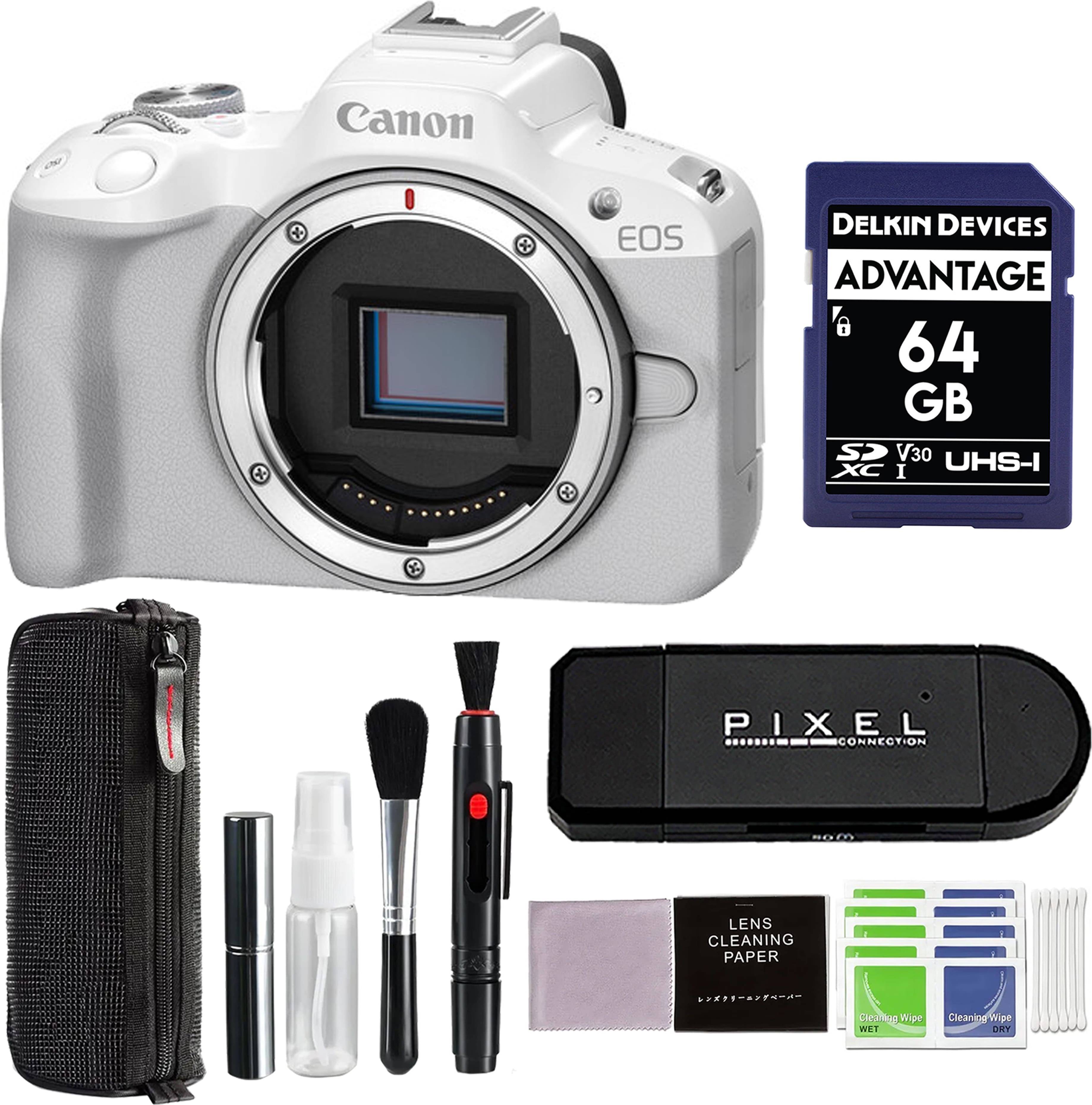 Vlogging camera Canon EOS R50 Mirrorless Vlogging Camera White