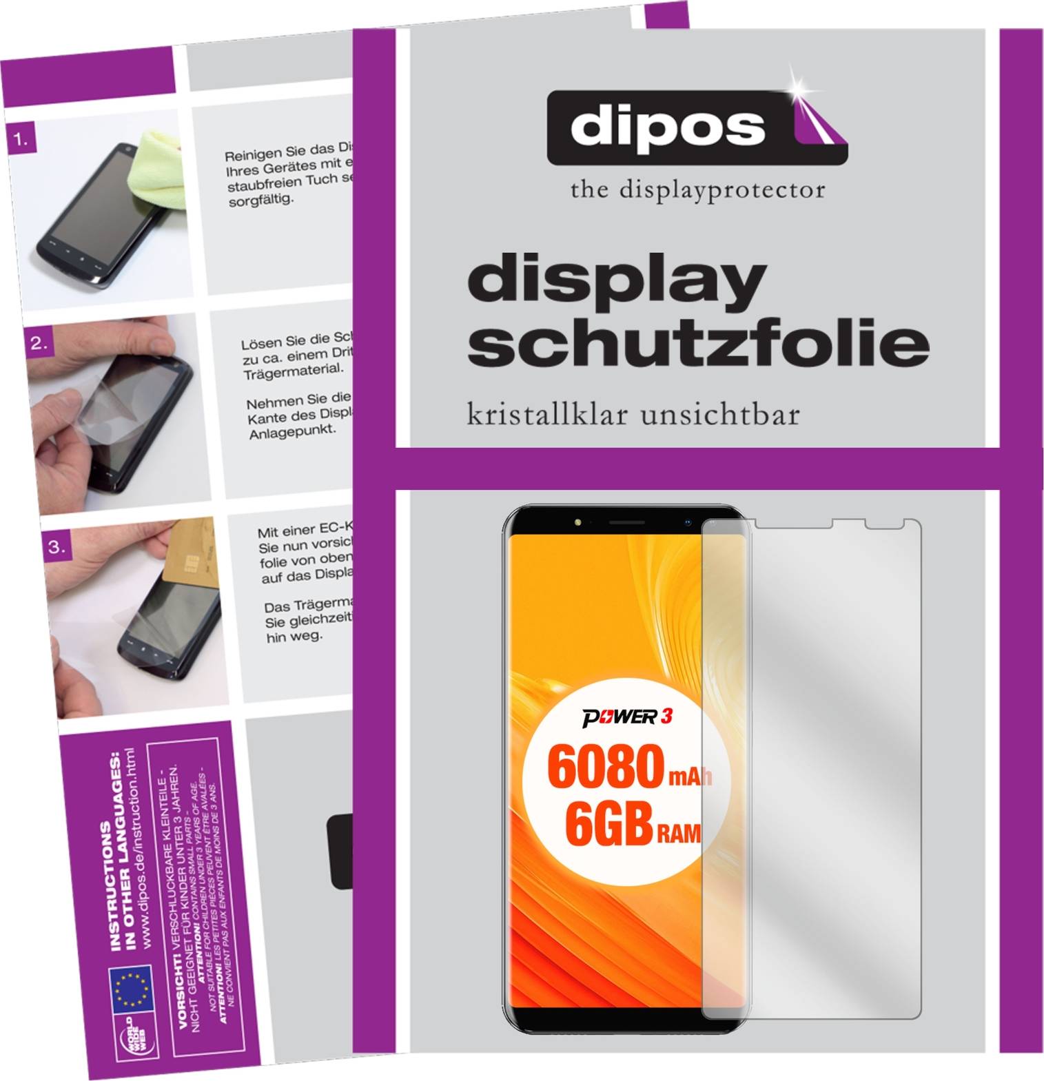 Dipos Screen Protector For Ulefone Power 3