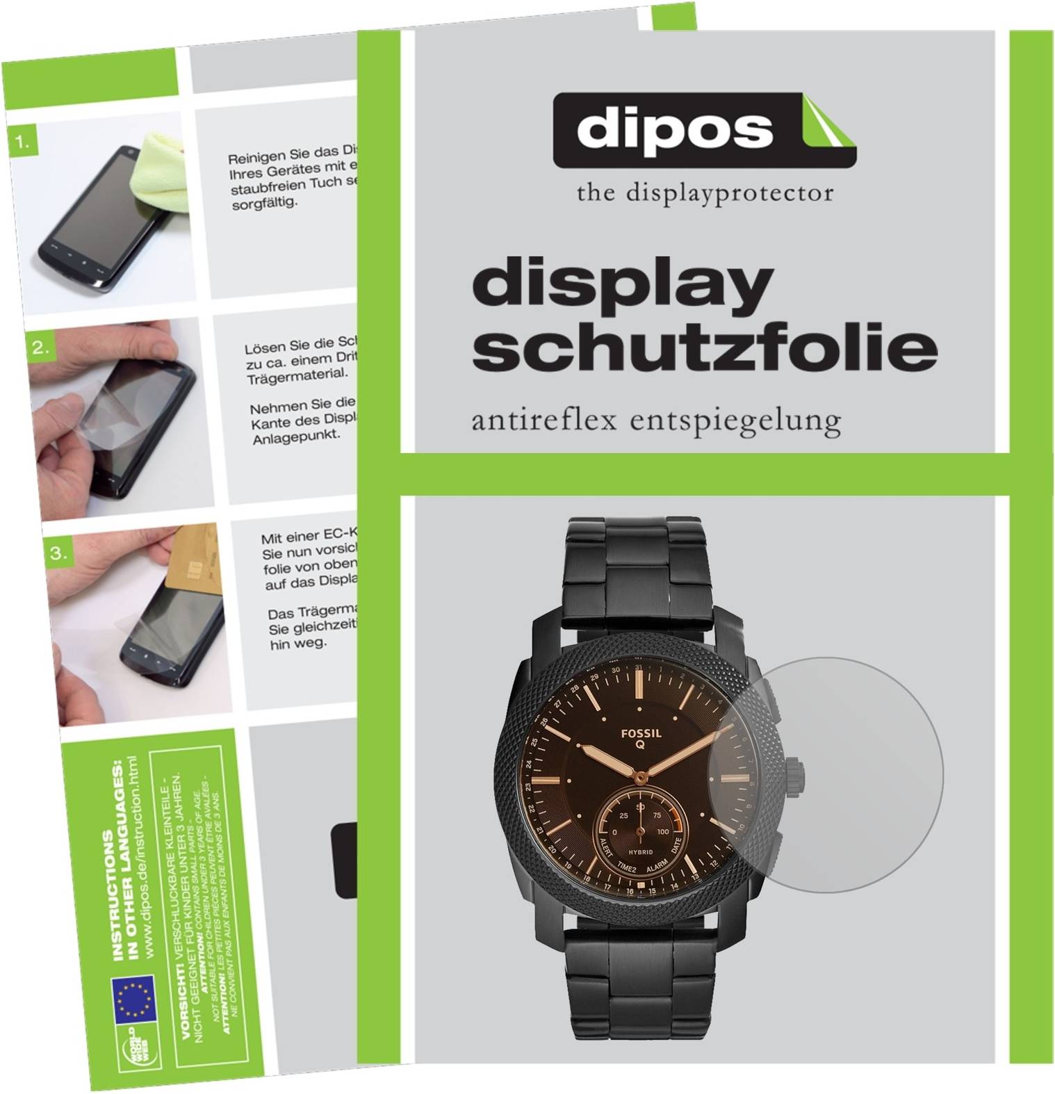 Dipos Screen Protector For Fossil Q Machine