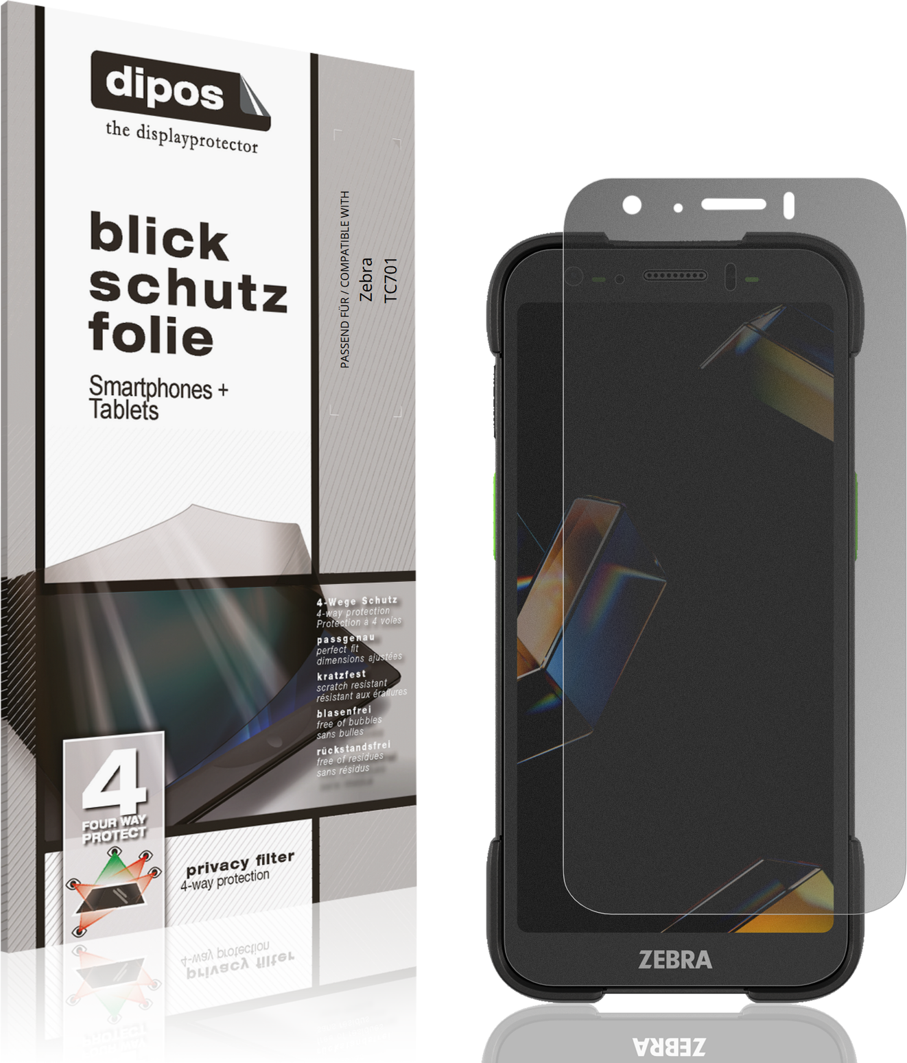 Dipos Screen Protector For Zebra Tc701 Privacy Filter