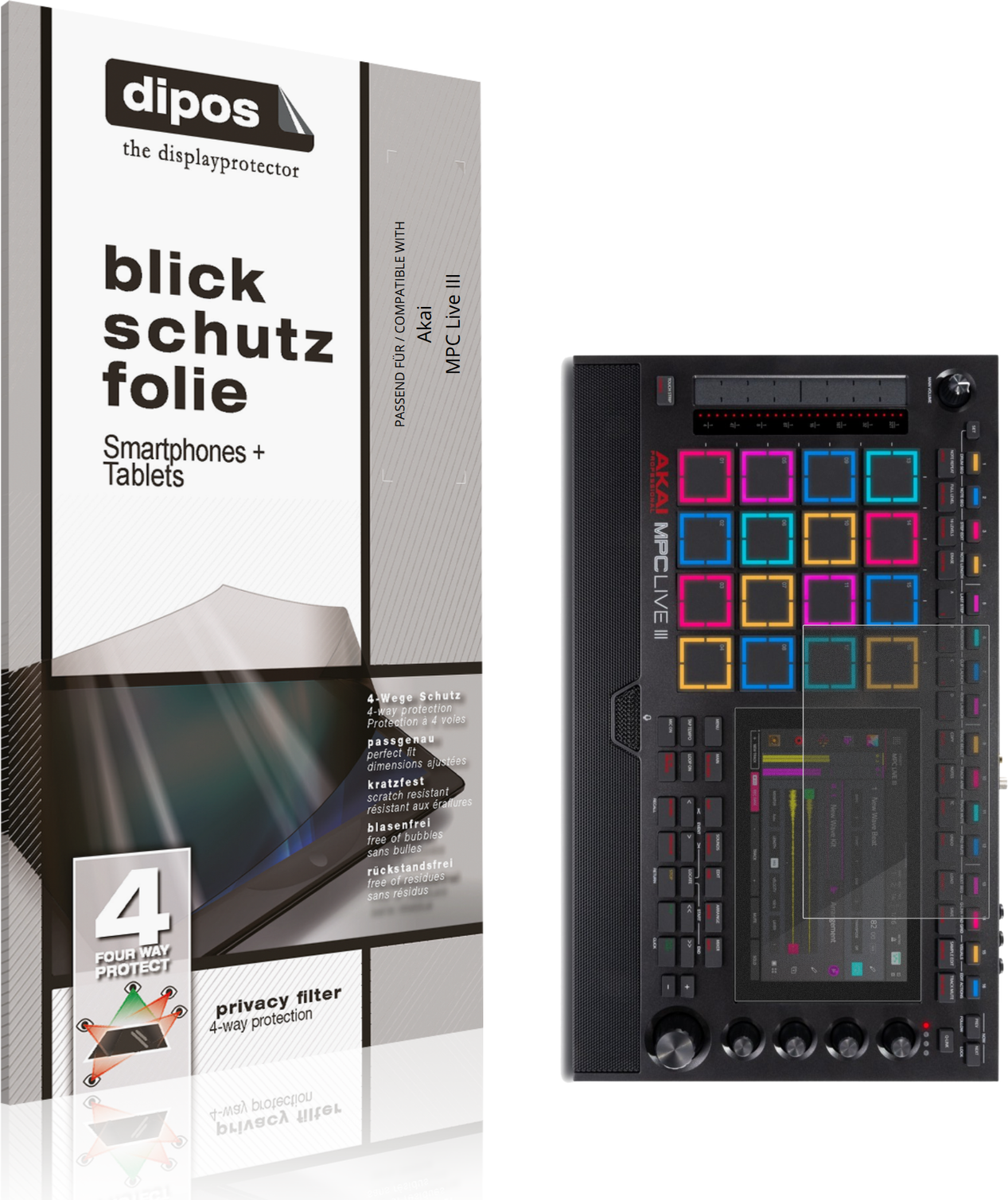 Dipos Screen Protector For Akai Mpc Live III Privacy Filter