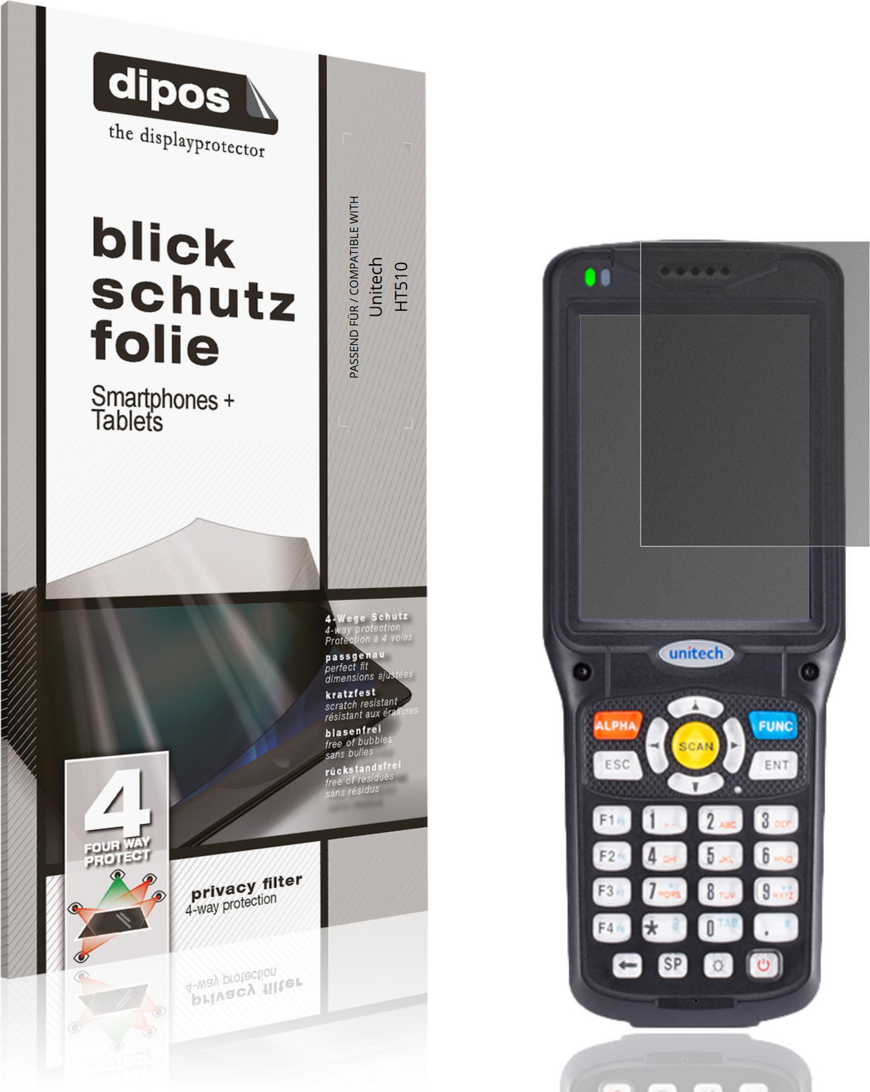 Dipos Screen Protector For Unitech HT510 Privacy Filter