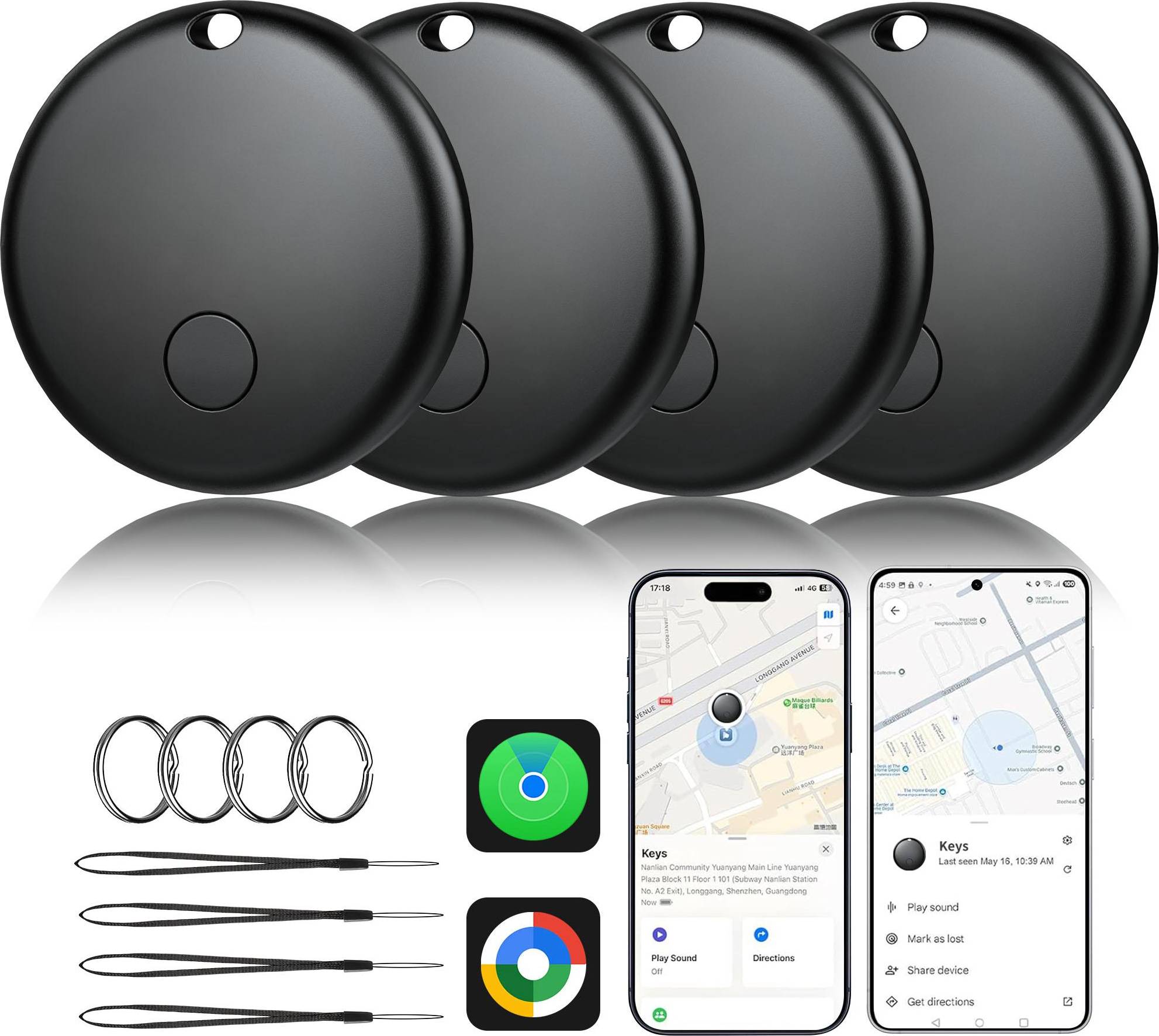 Smarttag Sross GPS Tracker Android iOS 4 St AirTag SmartTag