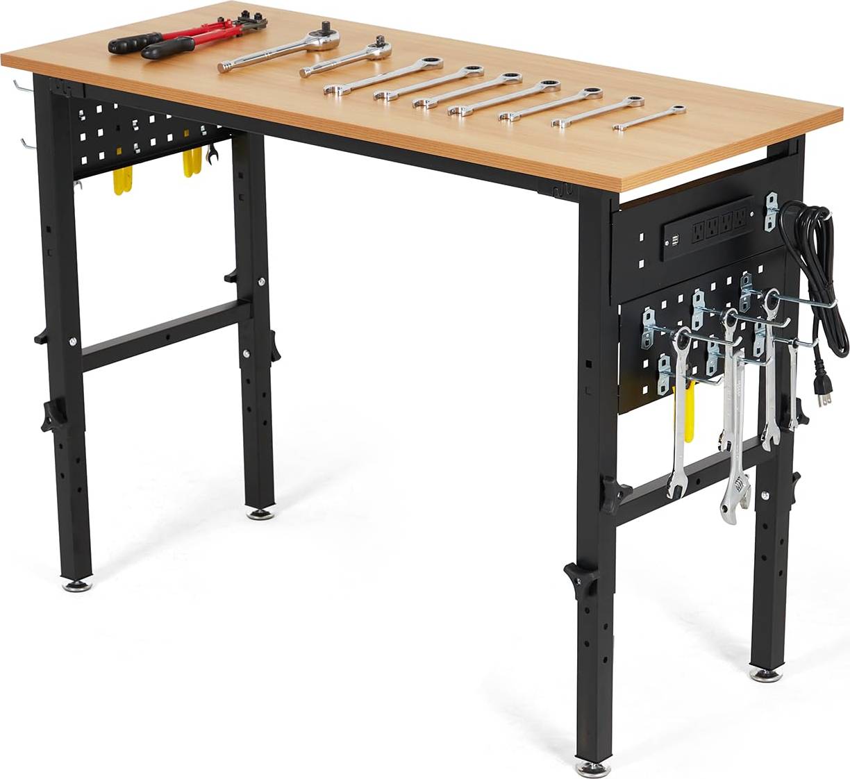 Adjustable height work bench Dexso Adjustable Height Workbench 48 Inch Rubber