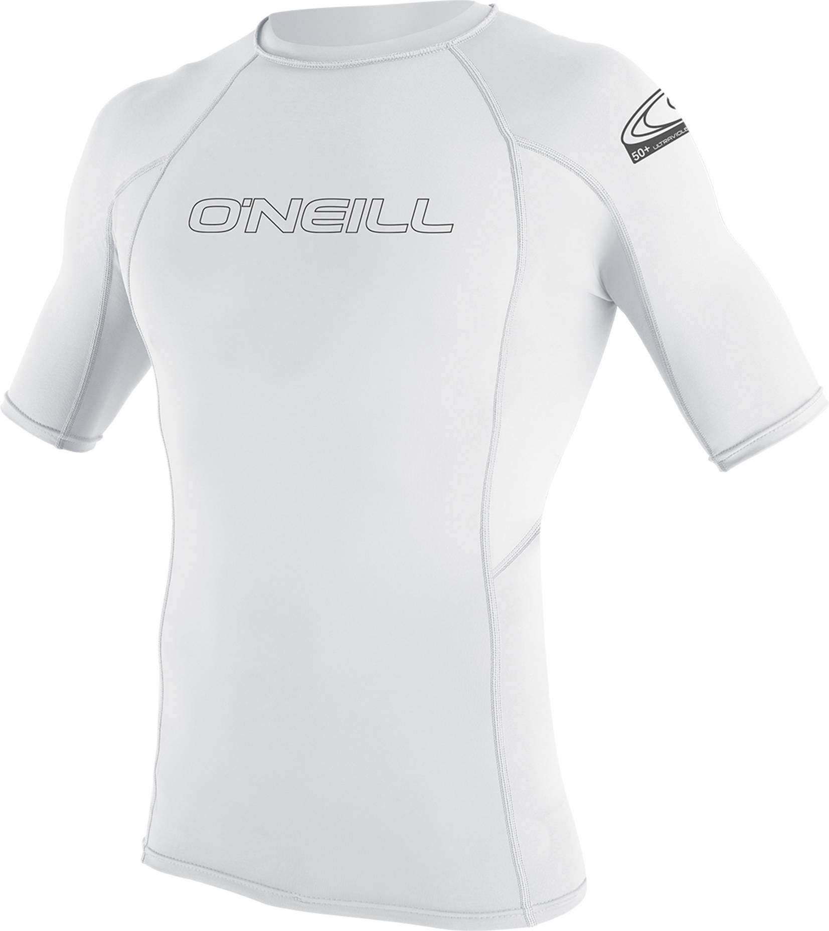 Basic Skins Crew Kurzarm Rash Guard - Weiß