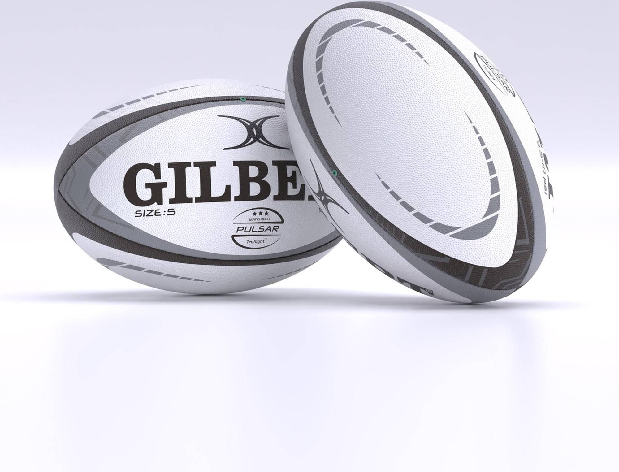 Gilbert Pulsar Rugby Match Ball Purple Grey