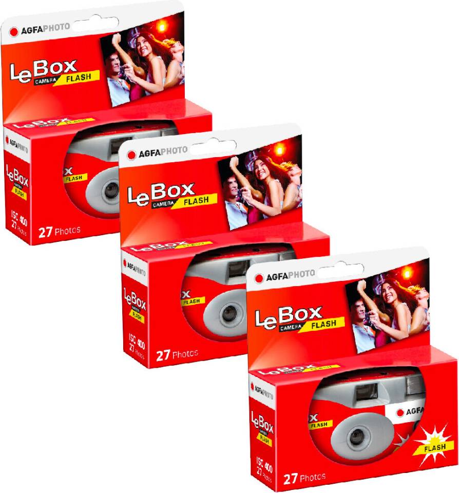 AgfaPhoto LeBox Single Use Disposable Camera 3 Pack