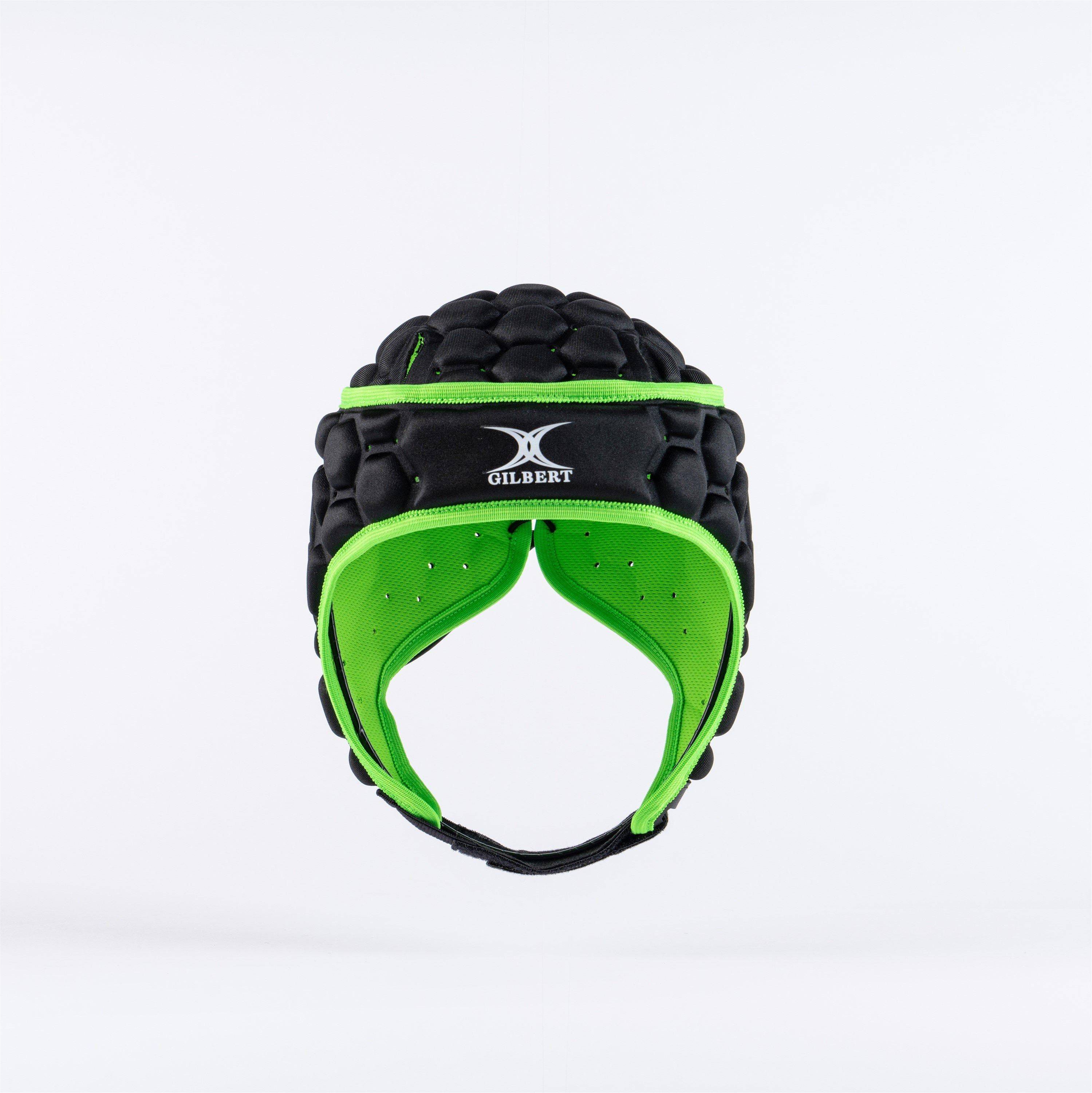 Gilbert Protective Rugby Head Guards - Black/Grn