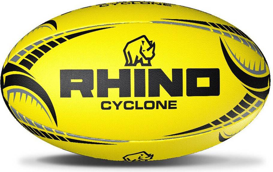 Rhino Cyclone Rugby Ball 4 Yellow