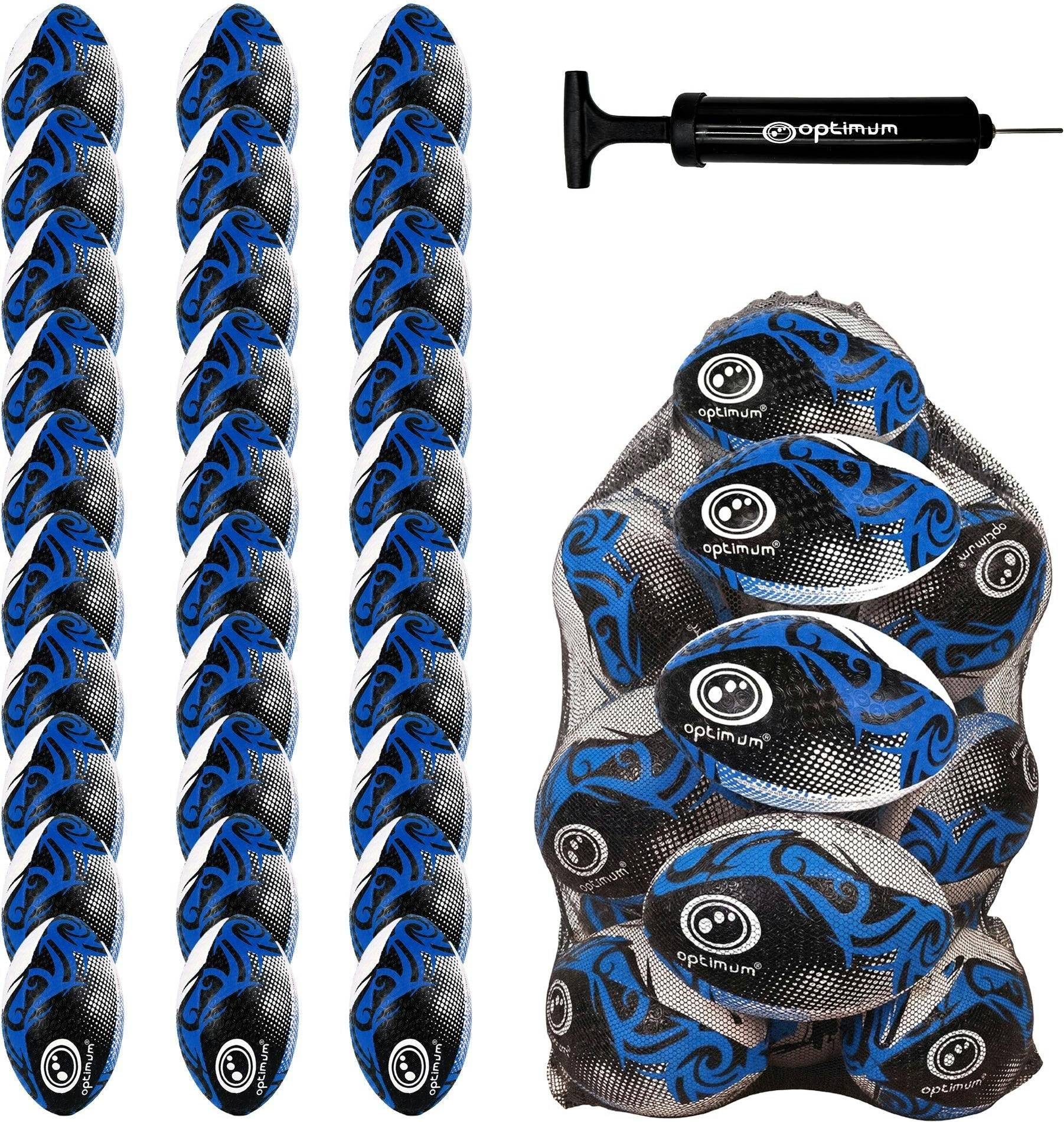 Optimum Bulk Razor Rugby Ball Blue 10 20 30 Pack