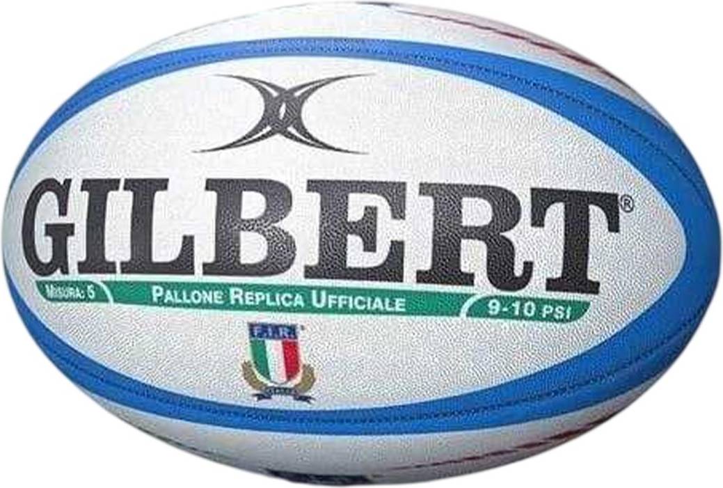 Gilbert Replica Rugby Ball 5 Blue White