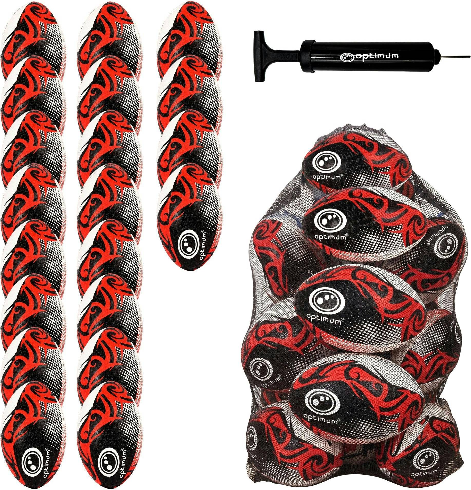Optimum Bulk Razor Rugby Ball Red 10 20 30 Pack