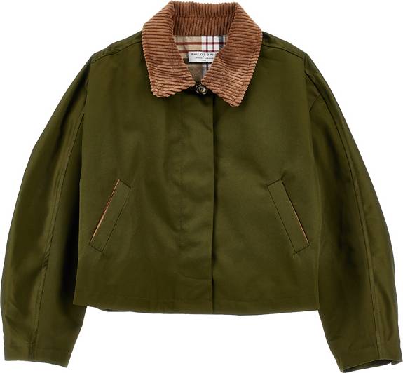 Philosophy Kids Ribbed Collar Jacket