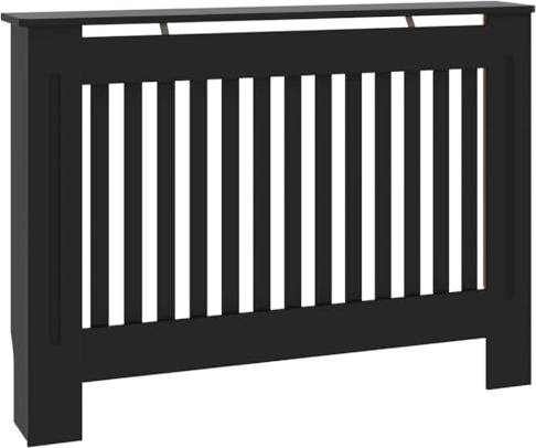 Black radiator cover vidaXL Radiator Cover Black Engineered Wood
