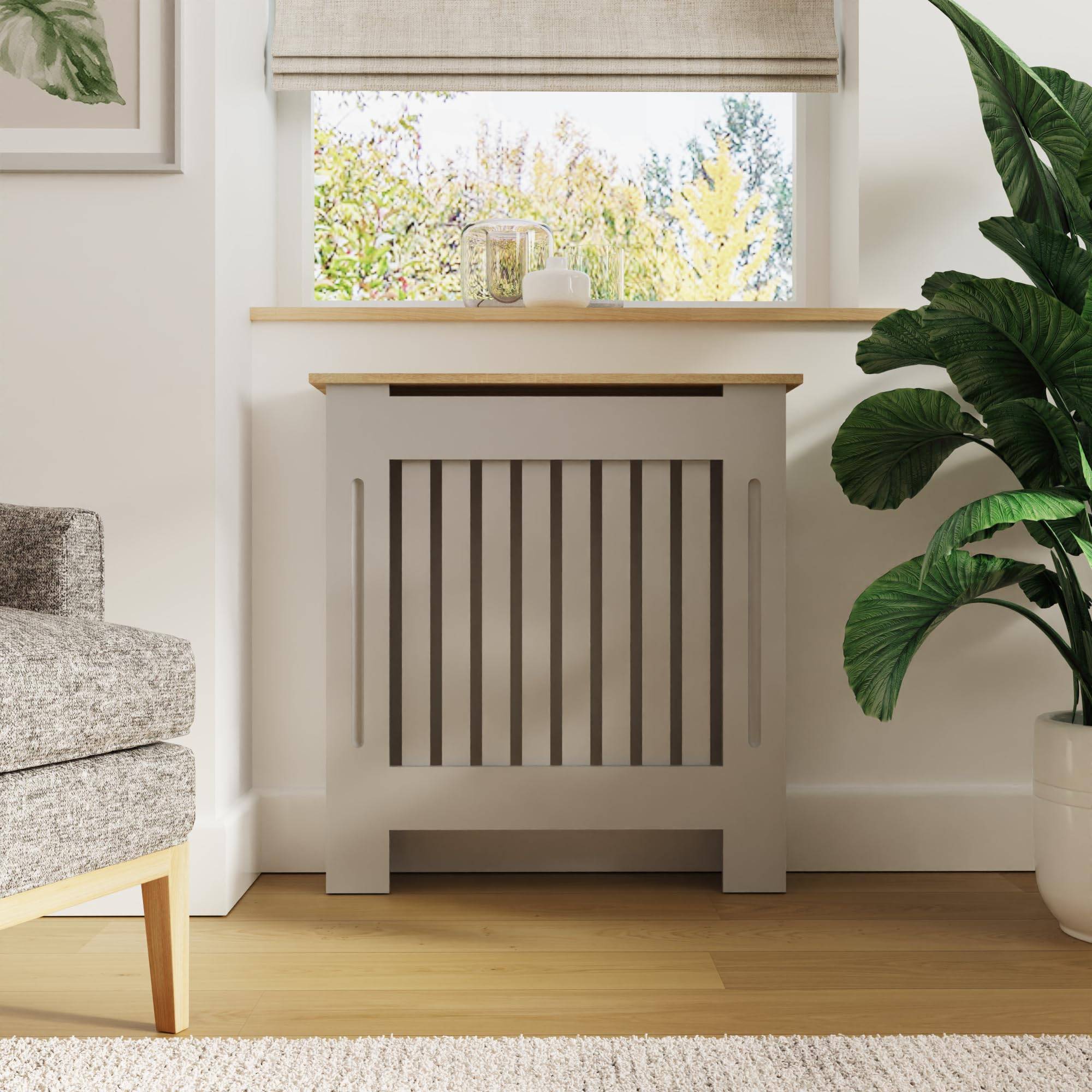 GFW Longslow Small Radiator Cover Grey