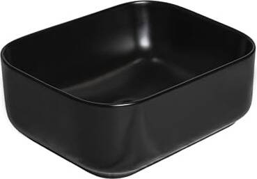 VR Matte Black Rectangular Countertop Basin 400mm