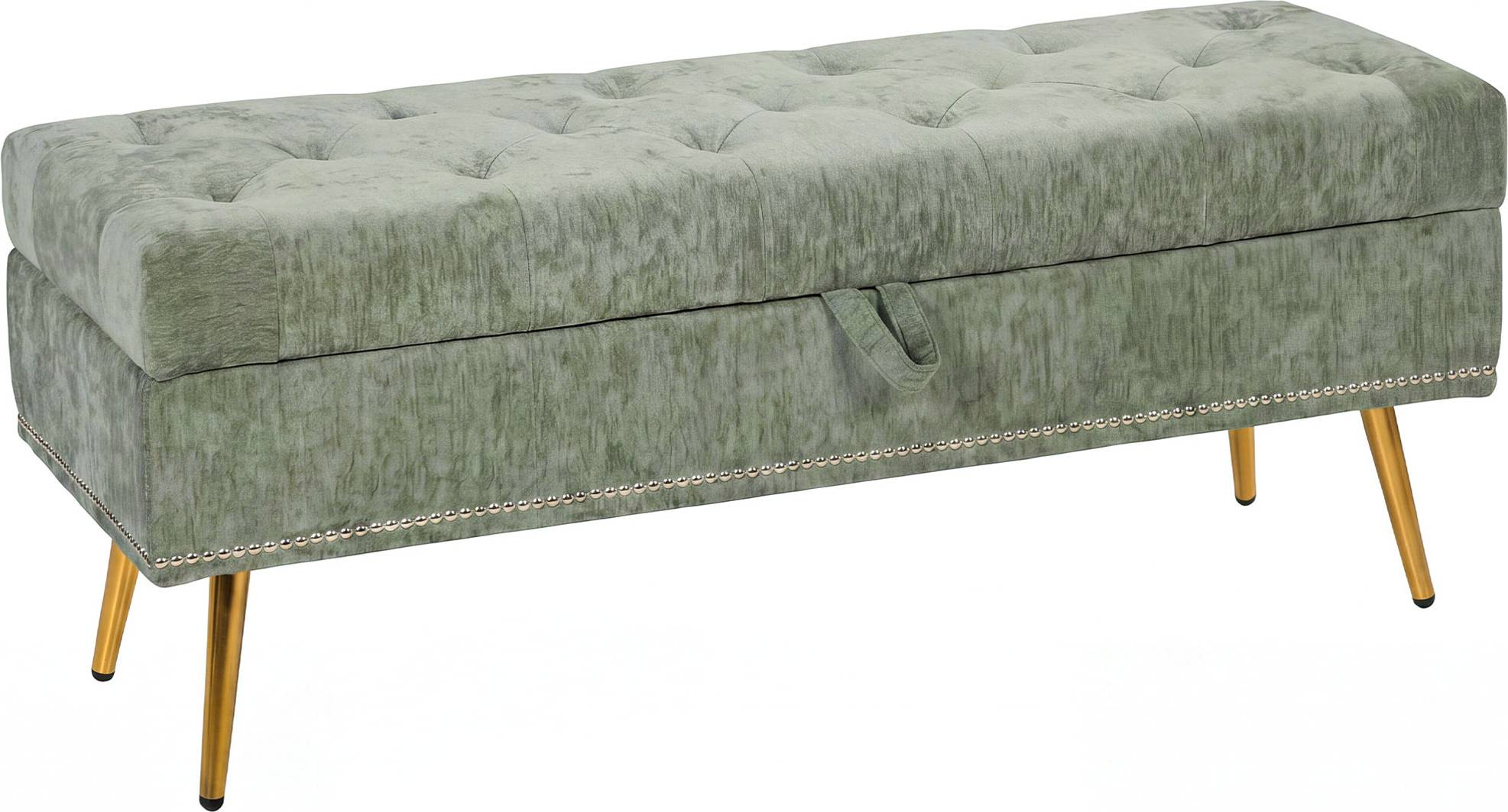 Homcom Chenille Storage Box With Padded Seat Storage Bench