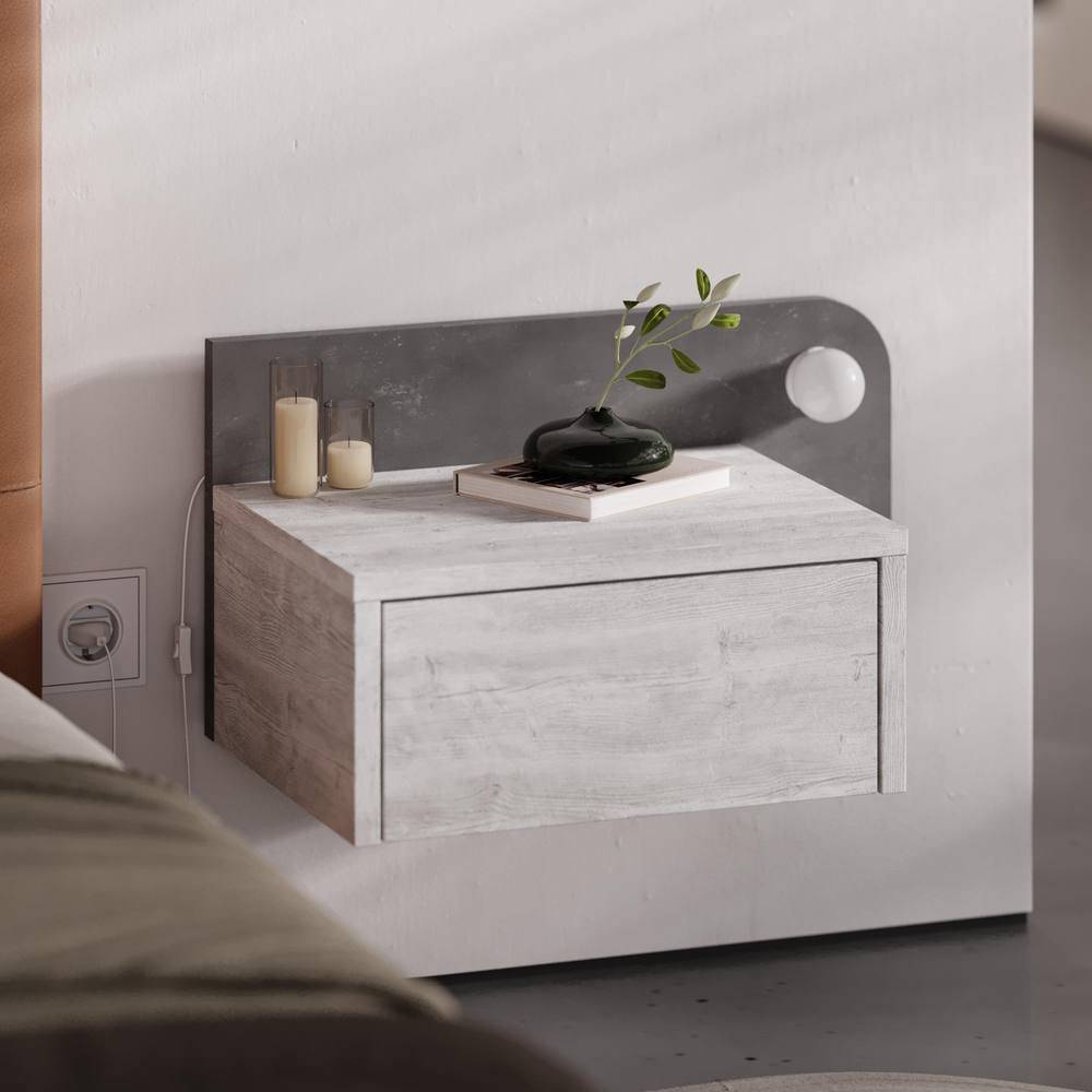 Floating Bedside Table With Drawer