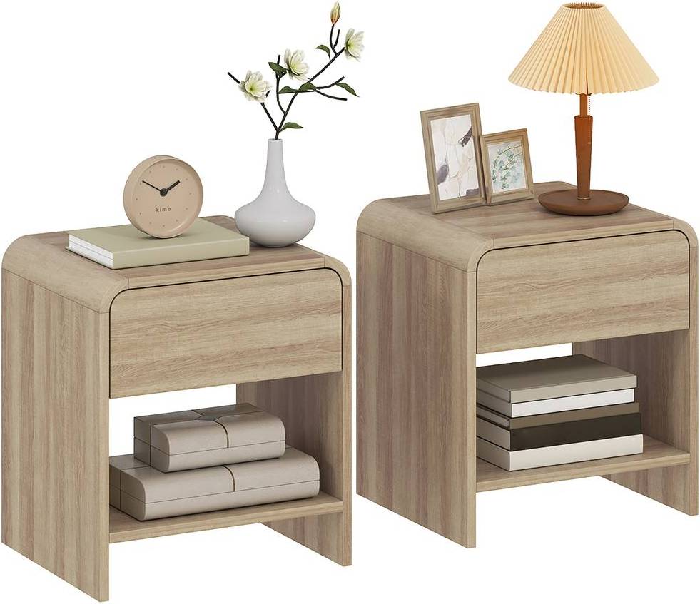 Homcom Bedside Tables Set Of 2 Bedside Table 2pcs