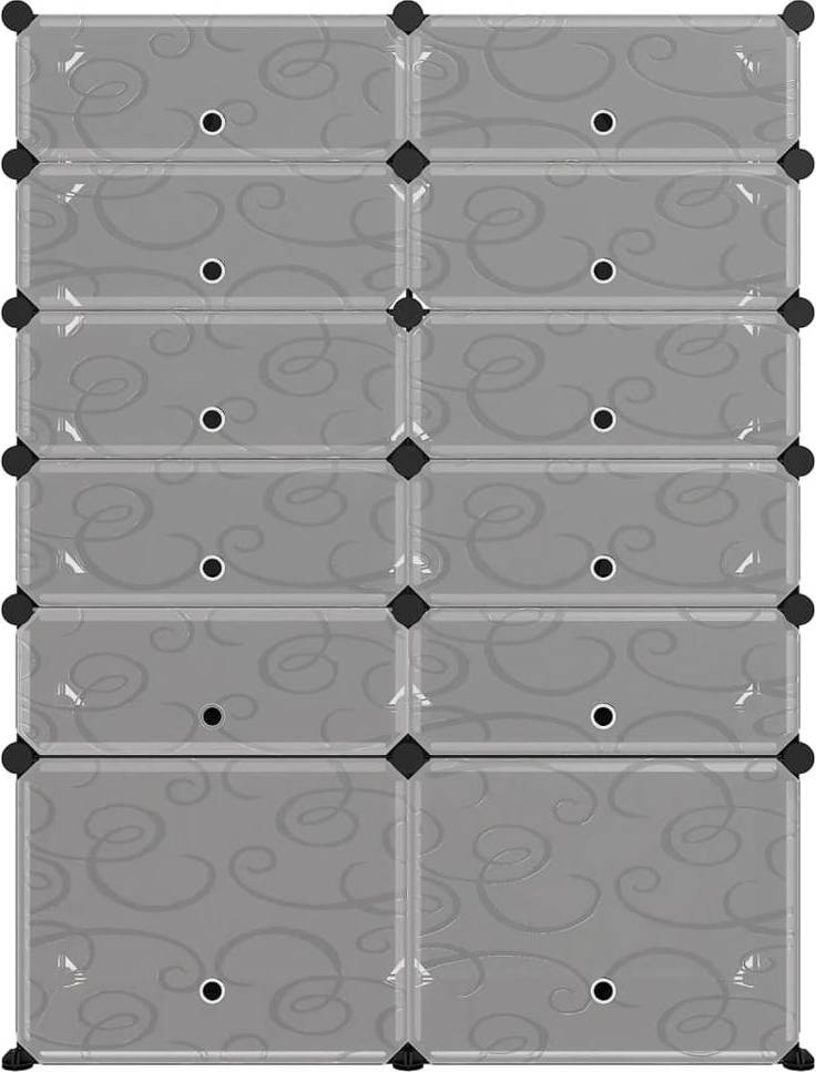Berkfield Home Shoe Rack Black Grey Shoe Rack