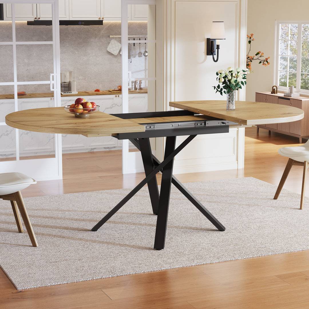 Extendable Dining Table White Adjustable