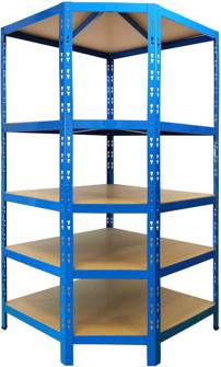 Corner shelf unit Floordirekt Heavy Duty Corner Shelving Unit Racking Shelving System