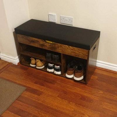 Shoe bench B&Q Slim Shoe Bench Storage Narrow Cabinet Rack Shoe Rack