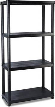 B&Q 4 Tier Plastic Shelf Shelving Unit Shelving System