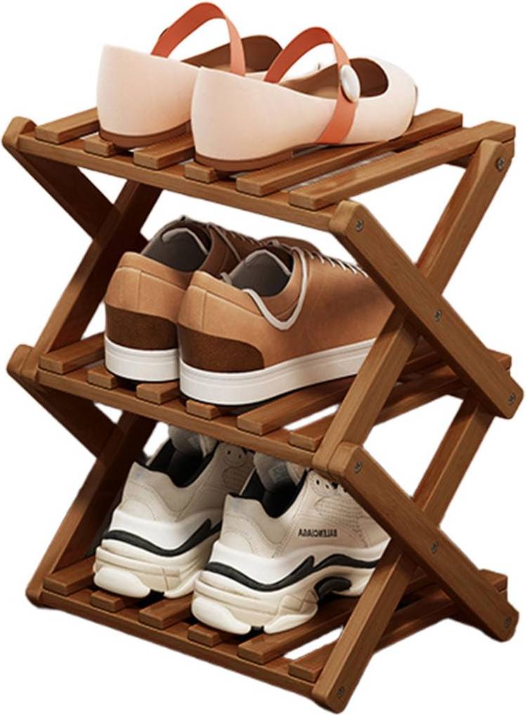 Xudrez Wooden Folding Shoe Rack Organiser Shoe Rack