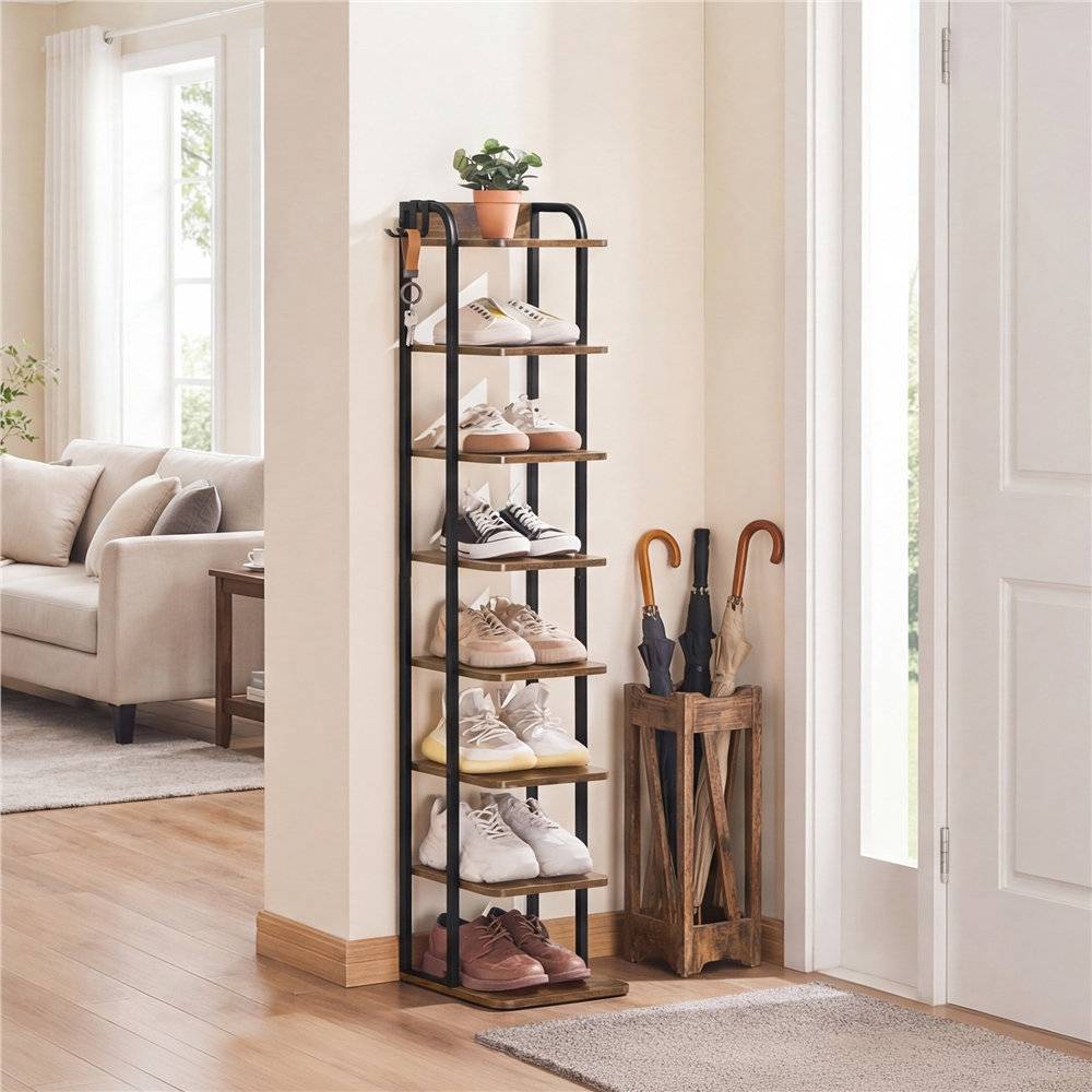 Rustic Vintage Shoe Rack Set