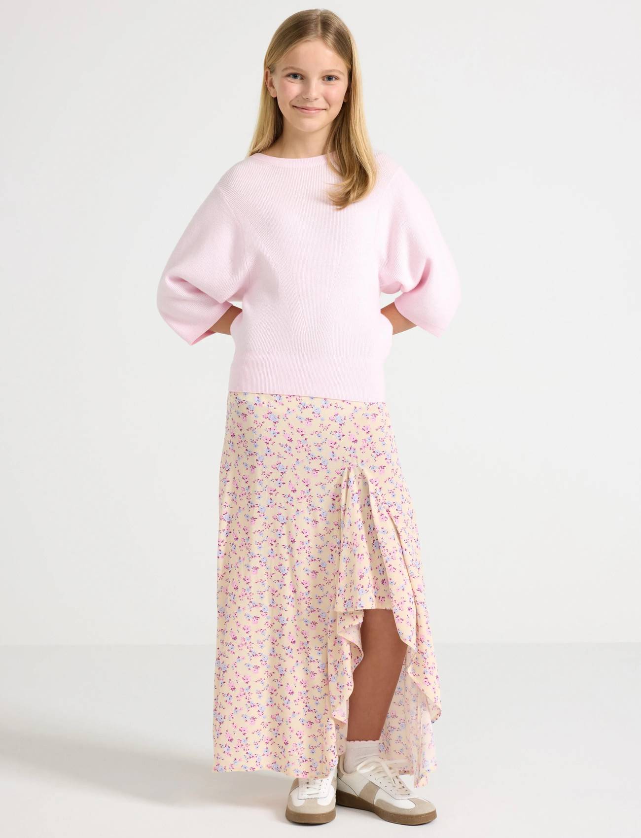 Lindex Skirt With Flounce - Multi/patterned