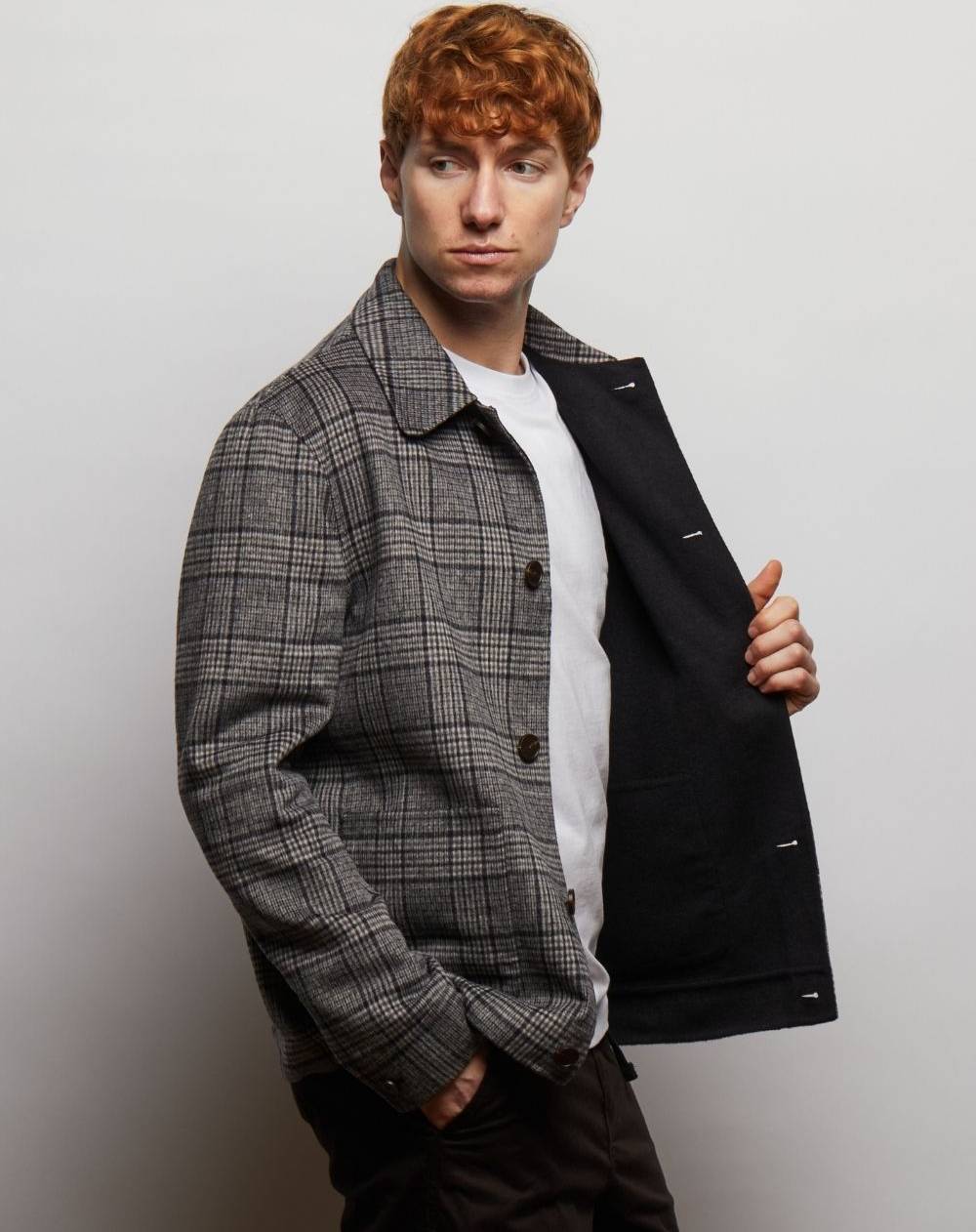 Scot Reversible Wool Blend Jacket