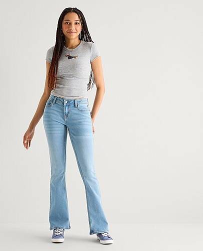 Juniors Low Rise Bootcut Jean - Blue