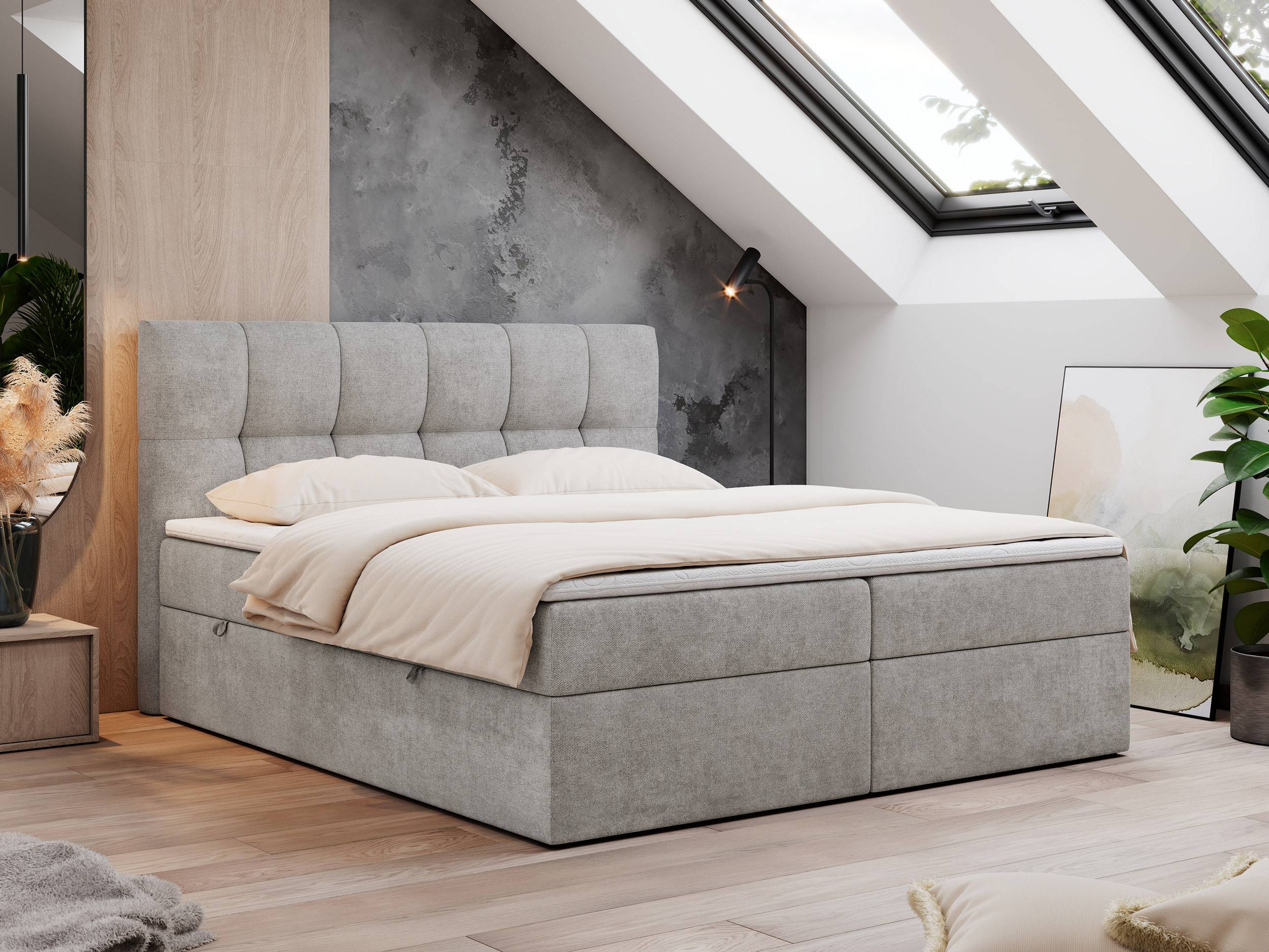 Topper 160 x 200 MKS Boxspringbett 160x200 mit Multipocket H4 Topper Boxspringbett