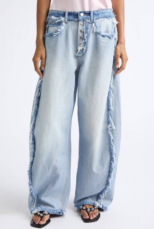 Blow Up Mid Rise Jeans Inverted Blue