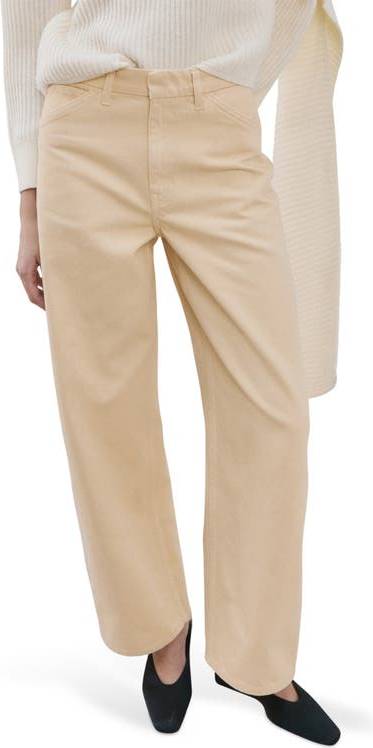 Mango Mid-Rise Balloon Jeans Vanilla
