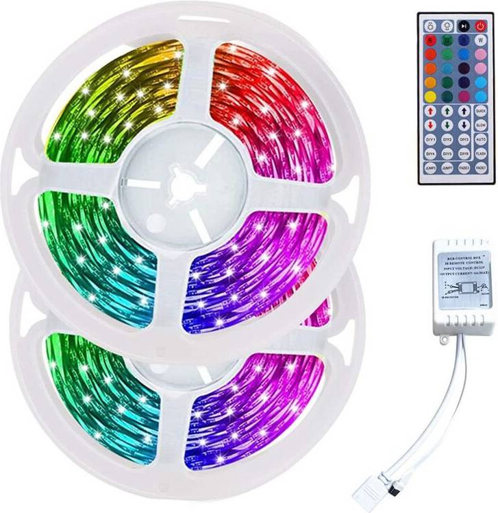 Tlily RGB Light Strip 3528 600LED 44 Key Remote Controller LED bånd
