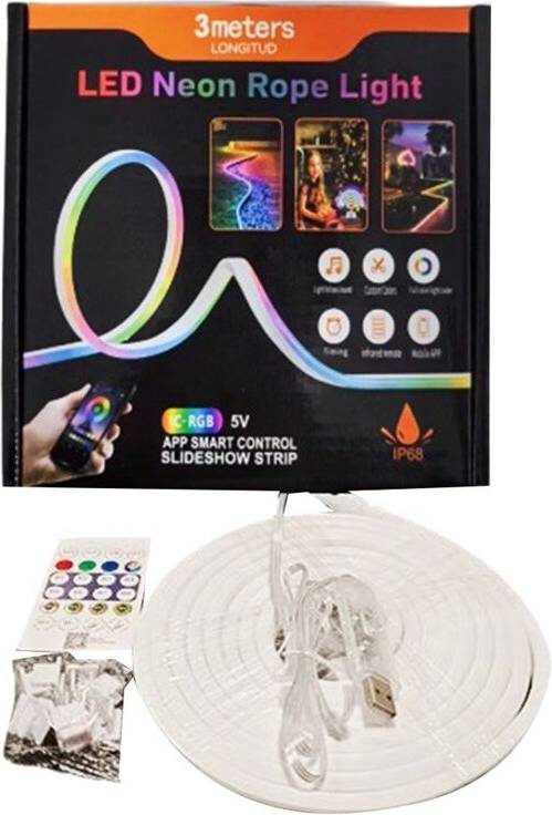 Torribaly RGBIC LED Strip Lights Neon Rope 3 Meter Lichtleiste